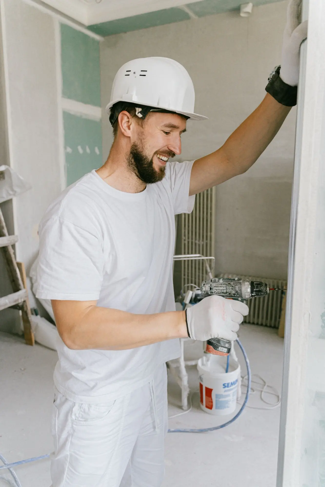 Residential interior door frame and trim cut in by hand in St Clair